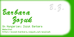 barbara zozuk business card